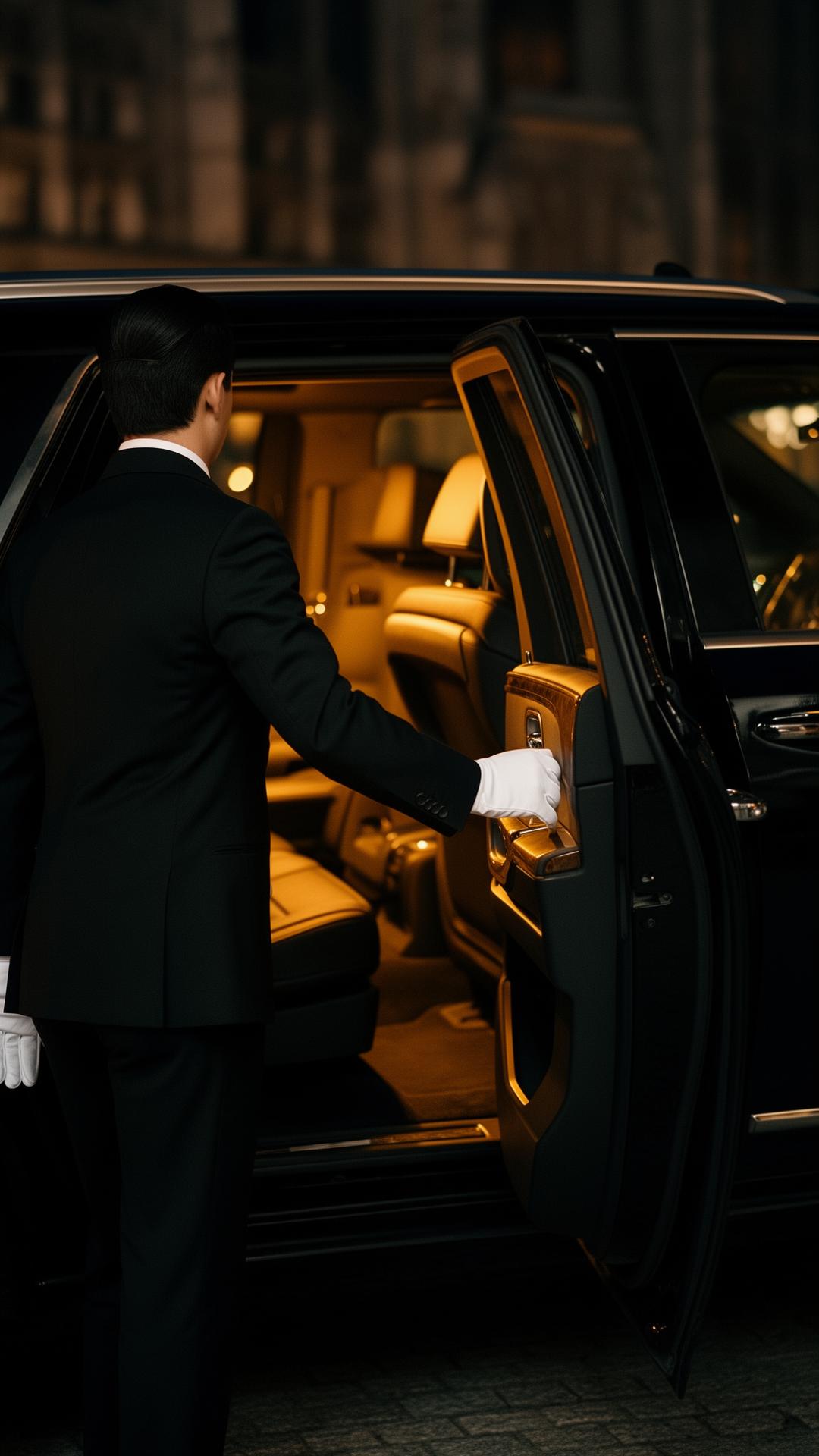 Chauffeur opening door