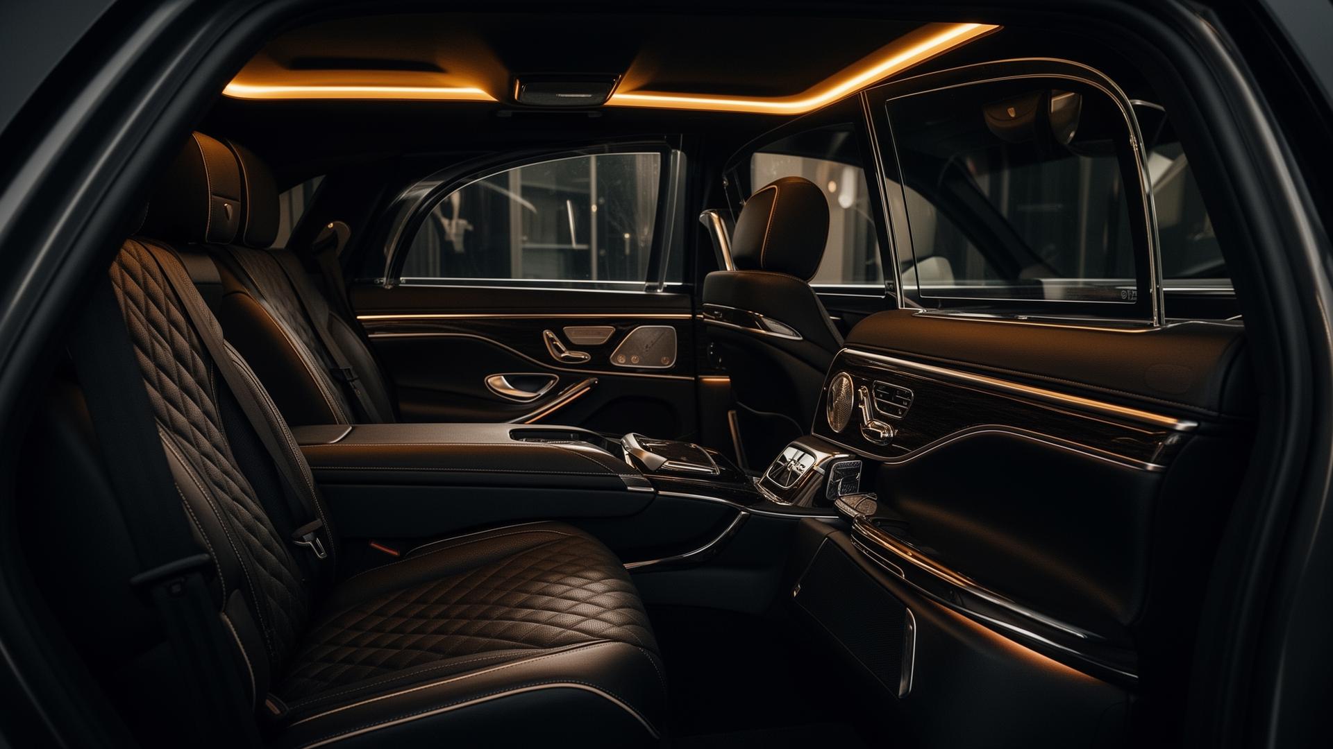 Quilted leather interior